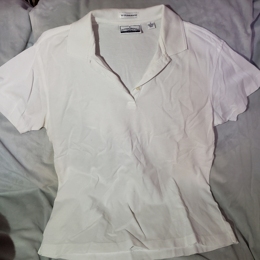 Women's white polo
